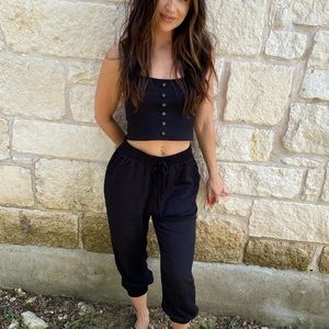 Black joggers new in bag